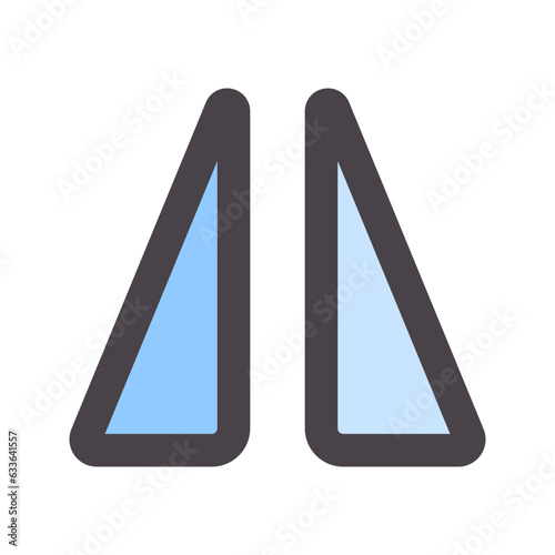 flip flat line icon