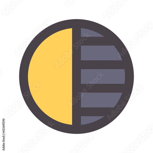 saturation flat line icon