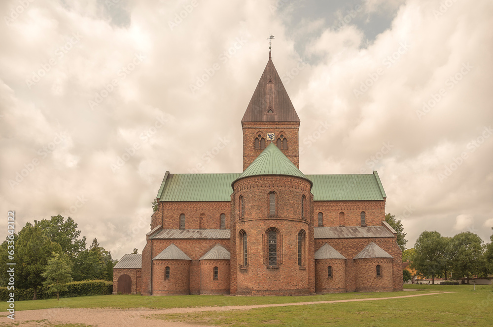 St. Bendt's Church in Ringsted from east with the round apse and tall tower