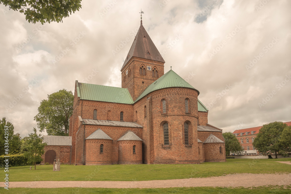 St. Bendt's Church in Ringsted from east with the round apse and tall tower