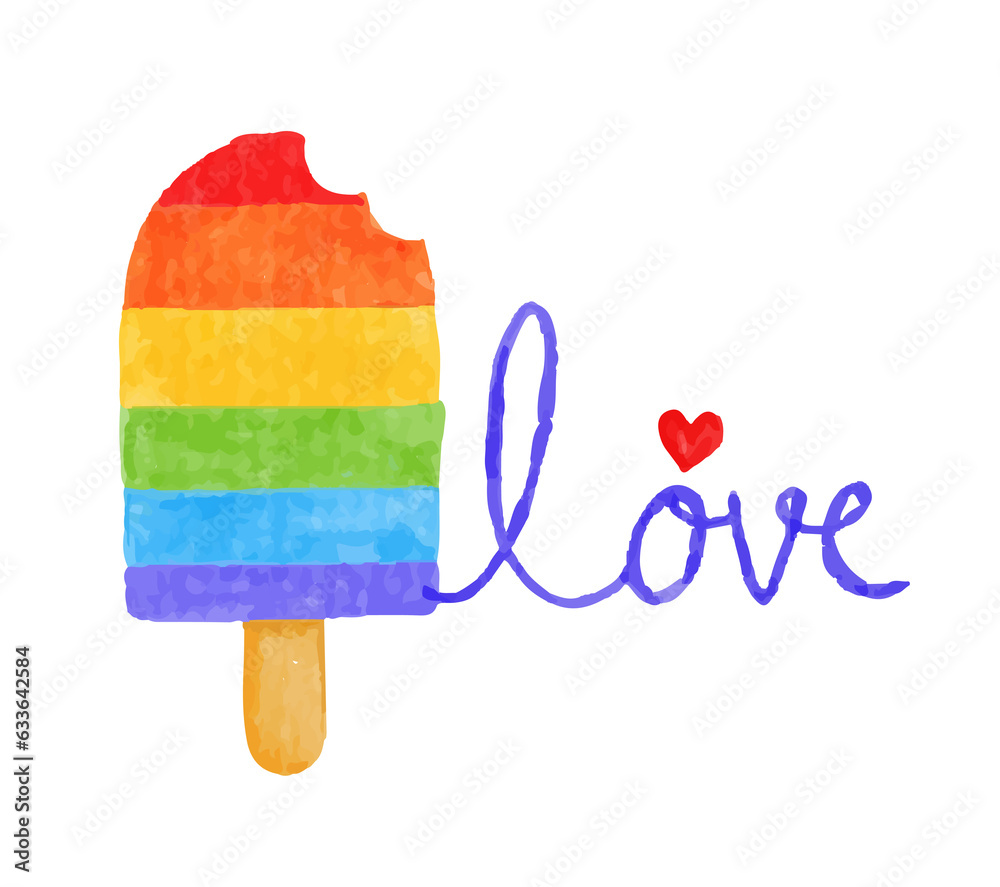 LGBTQ community symbol element watercolor LGBTQ community symbol element watercolor