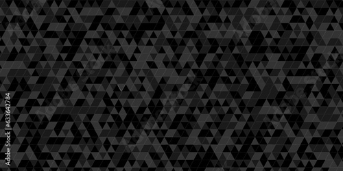 Seamless black dark backdrop grayscale background. Many rectangular. Abstract black and white geomatics patter diamond triangular square wallpaper background.
