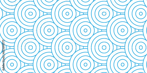 Abstract blue pattern with circles with Seamless overloping clothinge and fabric pattern with waves. abstract pattern with waves and blue geomatices retro background. 