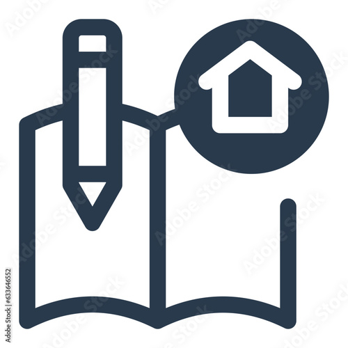 Study and practice, homework icon