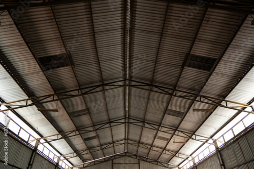 interior ceiling of the warehouse building