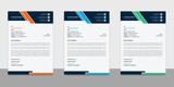PSD modern business and corporate bundle letterhead template