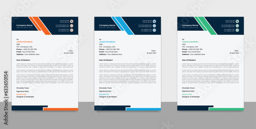PSD modern business and corporate bundle letterhead template