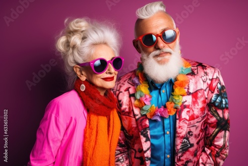 Modern Elderly people wearing trendy clothes