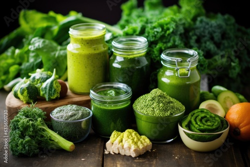 Green vegetables food background