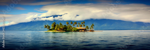 Fiji Islands panoramic view - Generative AI photo