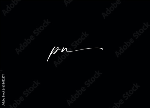 Fényképezés PN letter logo design and minimalist logo