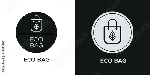 (Eco bag) Icon, Vector sign.