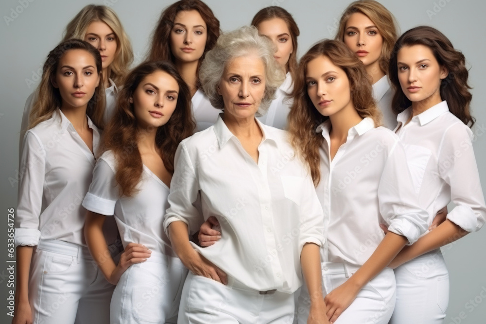Female models of different ages Female models of different ages