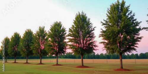 Beautiful trees landscape - Generative AI © jovannig