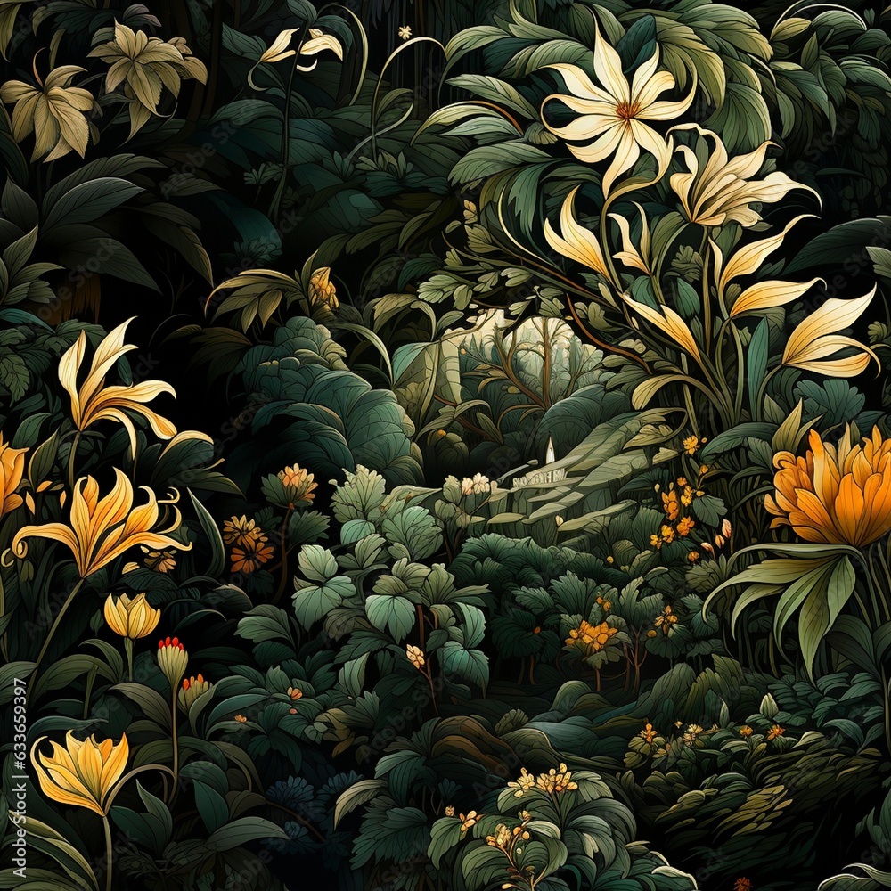 Beautiful elegant flower seamless pattern Beautiful elegant flower seamless pattern