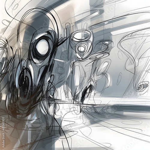 Illustrate the creation of a digital artwork