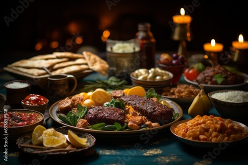 Traditional Ramadhan Meal  Generative AI