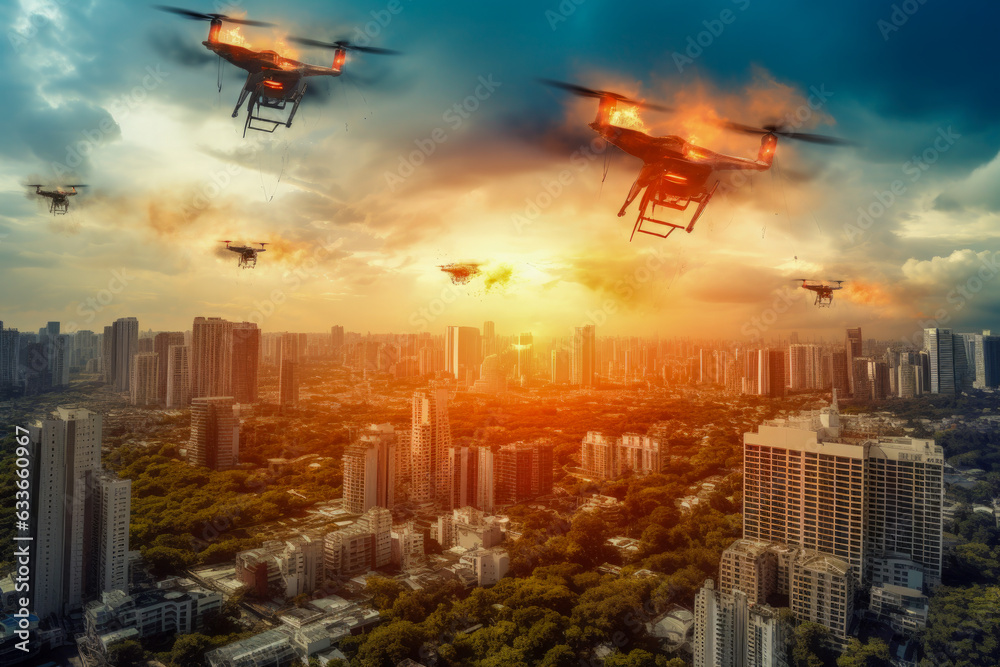 Drone transportation system - Generative AI Drone transportation system - Generative AI