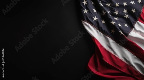 American flag on a table