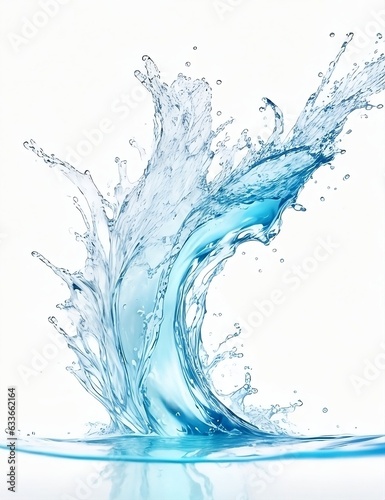 water splash white background surface