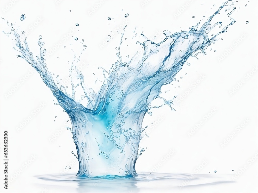 water splash white background surface