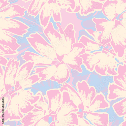 Pastel Abstract Floral Seamless Pattern Design