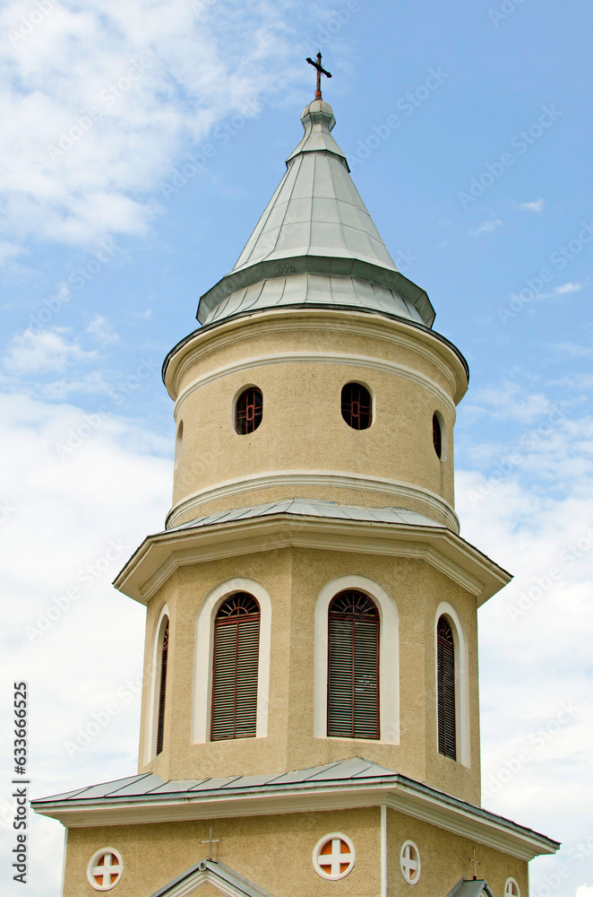 View of a roof of christian church