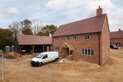 New build houses under construction