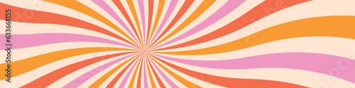 Fototapete Retro 60s and 70s groovy carnival background