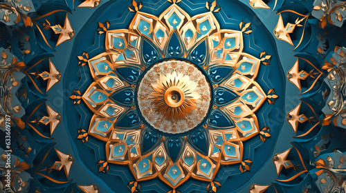 Beautiful mandala pattern background - ai generative