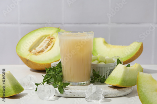 Juicy and tasty summer time fruit concept - melon