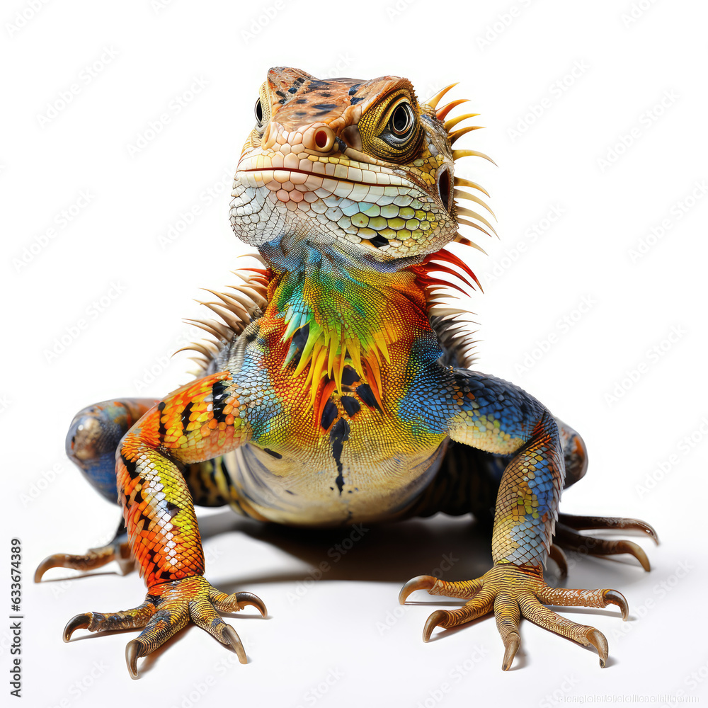 Obraz premium iguana on white background