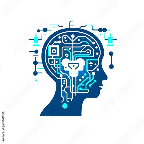 Wallpaper Mural I love AI neural network stylized symbolic image logo Torontodigital.ca