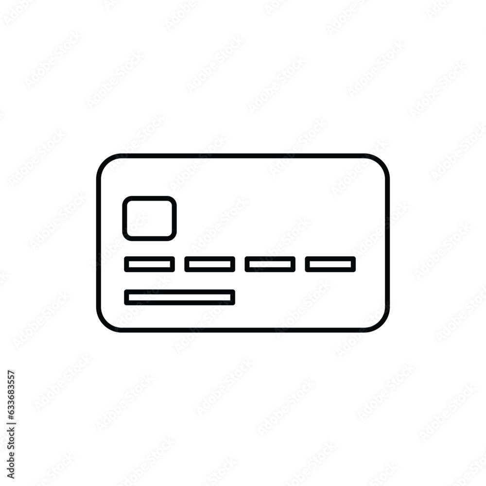 Bank card credit or debit finance line icon. Vector illustration. Bank card credit or debit finance line icon. Vector illustration.