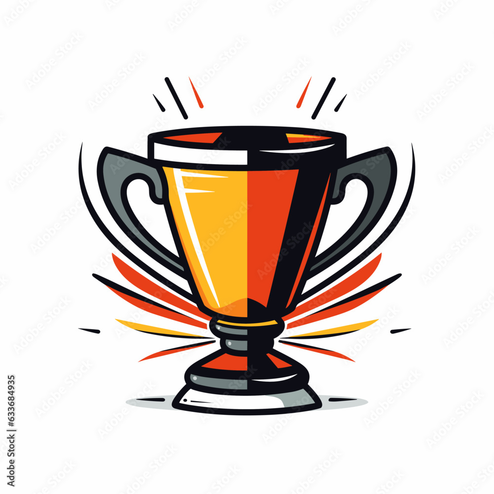 Gold sports cup, cup vector, cup logo, cup icon, cup sticker, trophy Gold sports cup, cup vector, cup logo, cup icon, cup sticker, trophy