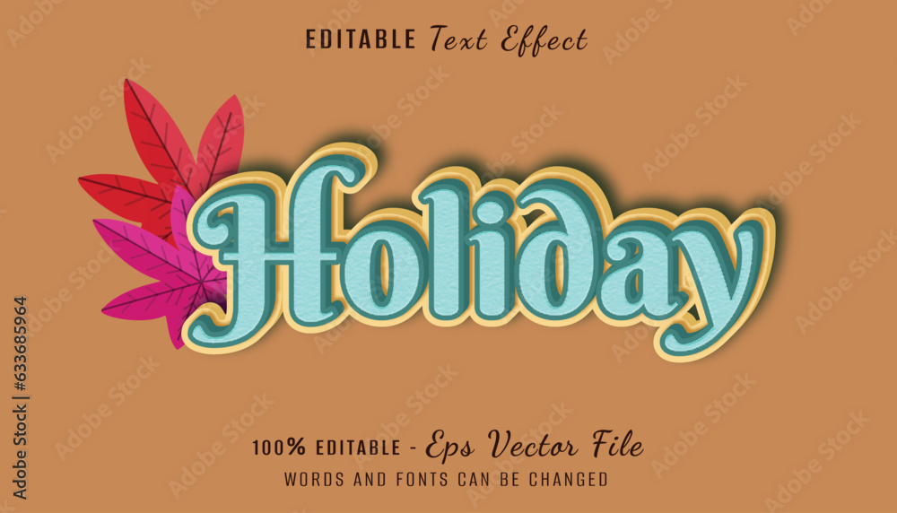 holiday 3d text effect design