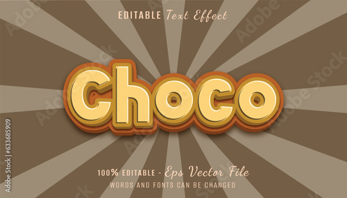 choco 3d text effect design