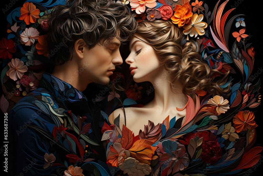Unveil the beauty of love through a unique and artistic portrayal of a