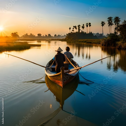 sunset on the river © Kamran