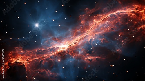 Colorful space galaxy cloud nebula. Stary night cosmos. Universe science astronomy. Supernova background wallpaper