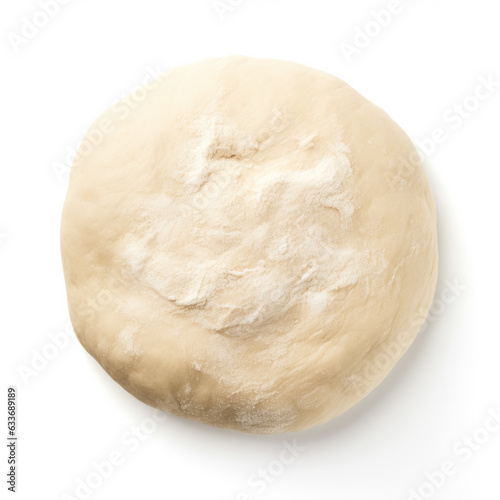 Dough top view isolated on white background 