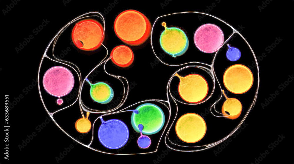 Naklejka premium A color mixture - Generative AI
