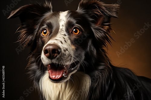 Capture the captivating essence of a dog beauty through a stunning portrait illuminated by soft, natural light. Ai generated © dragomirescu