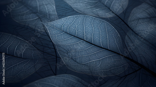 Skeleton leaf on dark background 