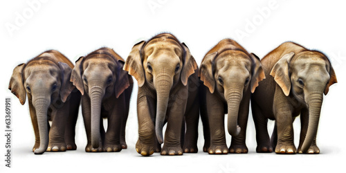 A group of Elephants - Generative AI