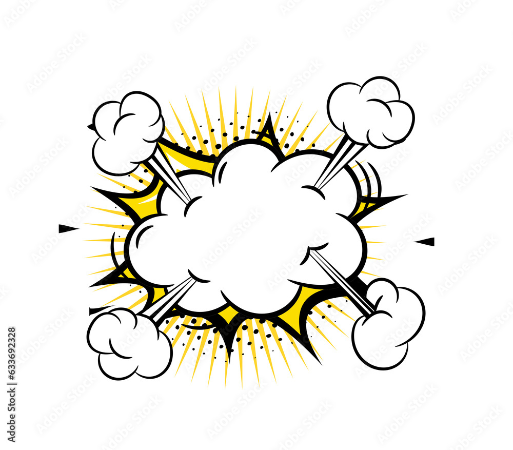 Comic Boom Explosion Bubble Cloud Comic Boom Explosion Bubble Cloud