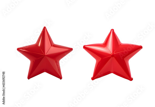 red star isolated on white background