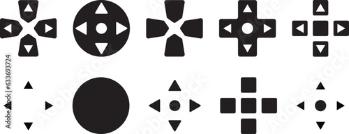 Video Game Controller D-Pad Direction Directional Pad E-Sports Vector Illustration