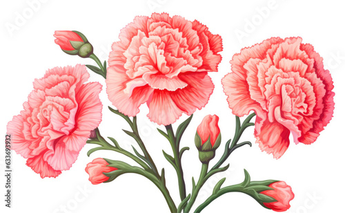 Carnation Petals in Vector Art Form © AIproduction
