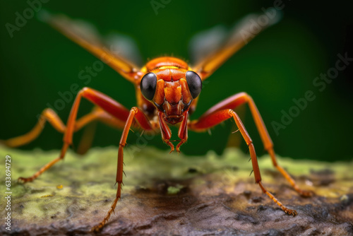 Striking Spider Wasp Portrait © AIproduction